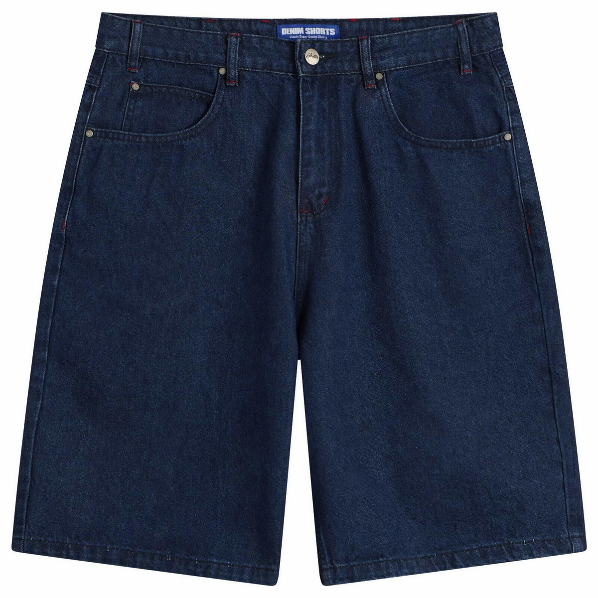 Butter Goods Men's Drummer Baggy Denim Shorts in Raw Dark Indigo