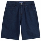 Butter Goods Men's Drummer Baggy Denim Shorts in Raw Dark Indigo