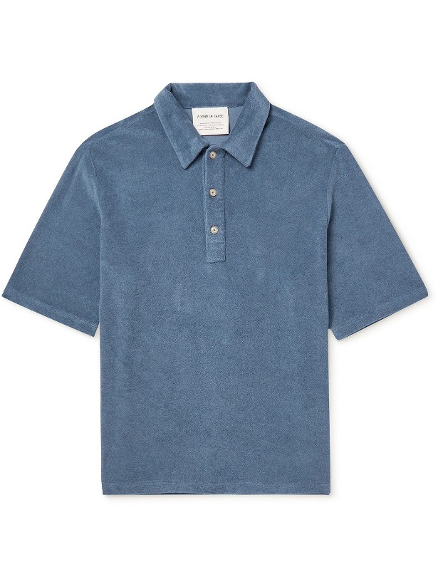 Photo: A Kind Of Guise - Organic Cotton-Terry Polo Shirt - Blue