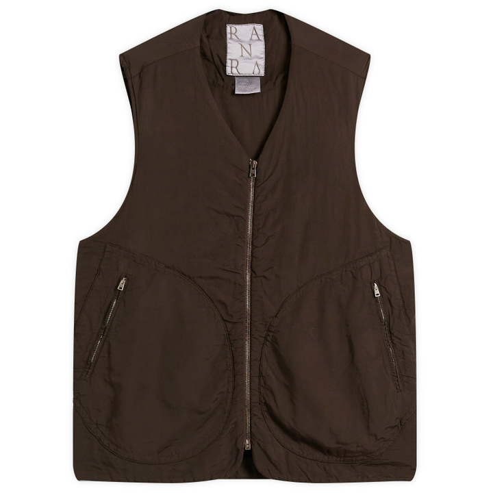 Photo: Ranra Men's Mill Viscose Cotton Vest in Black Coffee