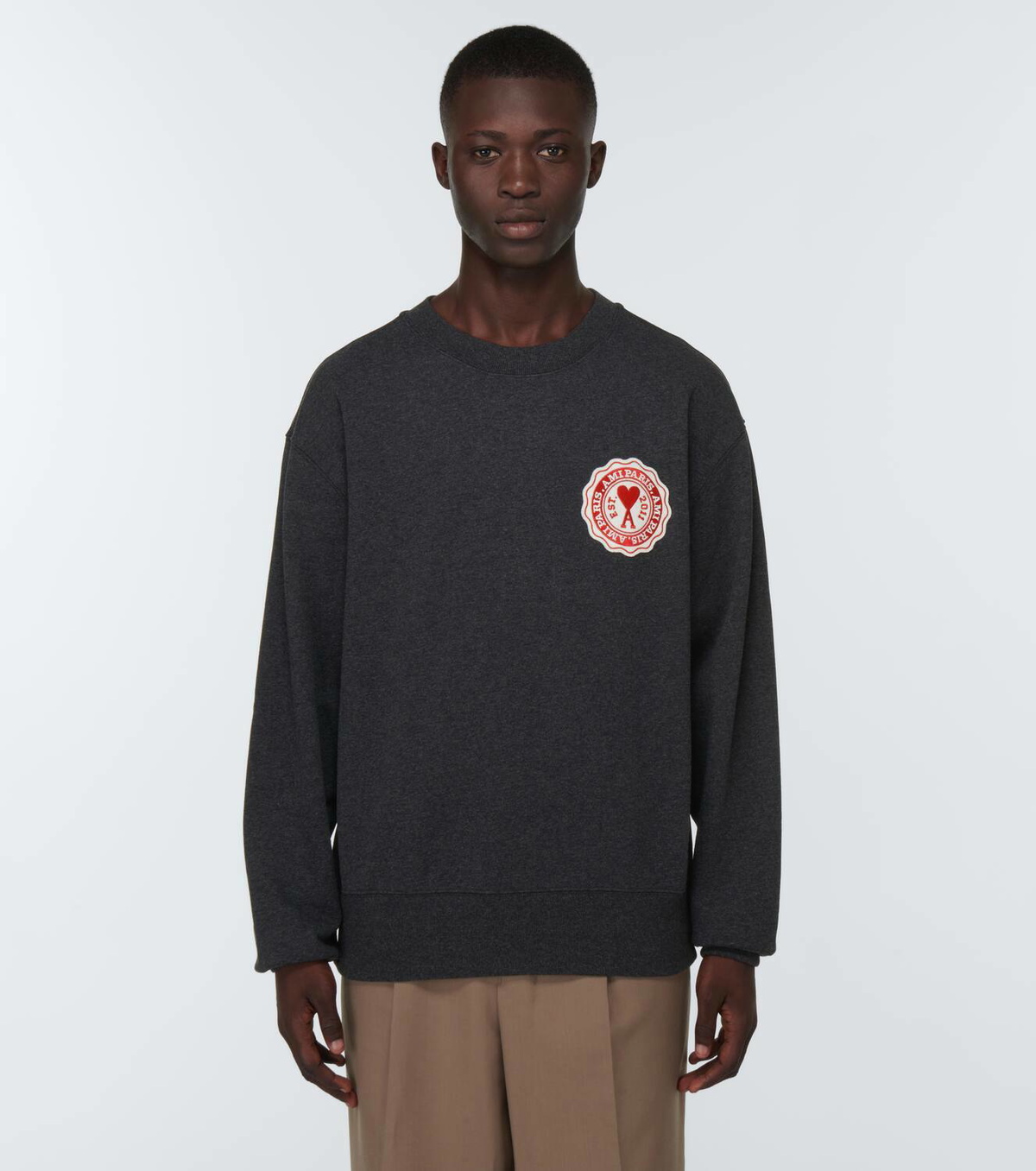 Ami Paris Logo cotton jersey sweatshirt AMI