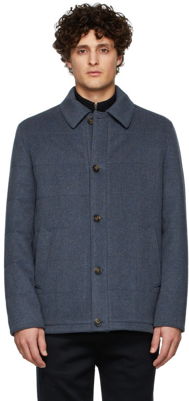 Photo: Loro Piana Blue Renton Quilted Jacket