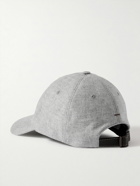 Brunello Cucinelli - Logo-Embroidered Cashmere and Silk-Blend Baseball Cap - Gray