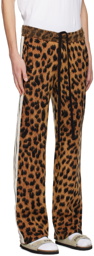 Palm Angels Brown Animalier Track Pants