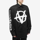 Vetements Men's Double Anarchy Shirt in Black/White