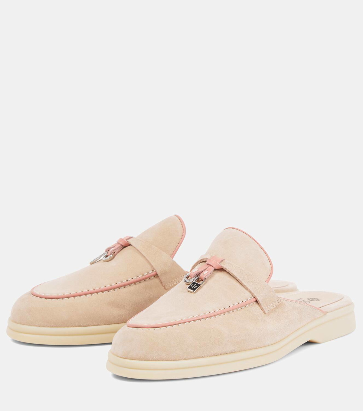 Loro Piana Summer Charms Walk suede slippers