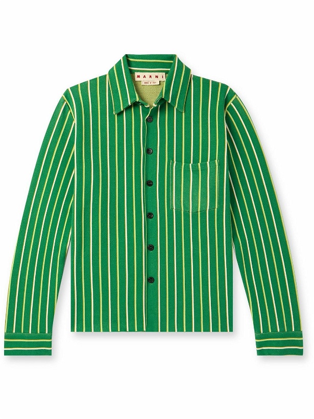 Photo: Marni - Striped Woven Shirt - Green