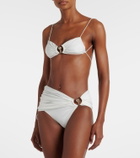 Christopher Esber Ring-detail ruched bikini top