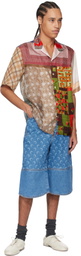 Marine Serre Multicolor Regenerated Silk Scarves Bowling Shirt