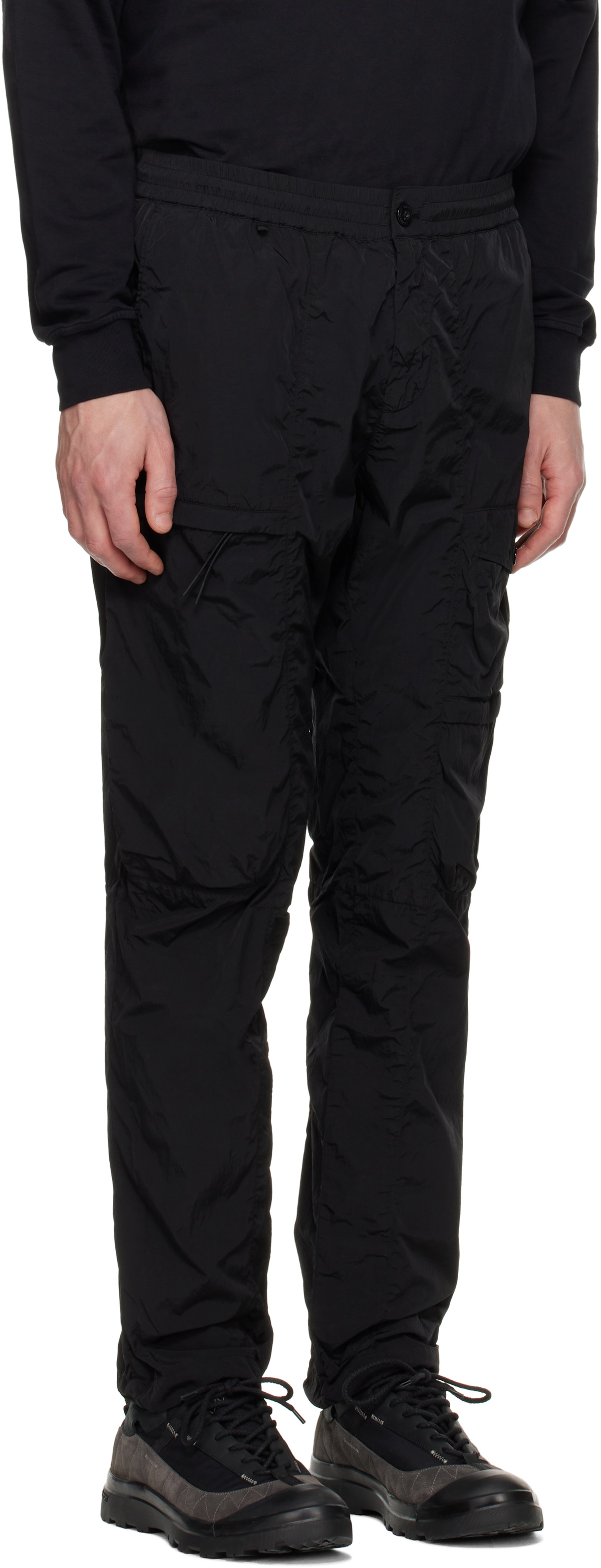 C.P. Company Black Chrome-R Lens Cargo Pants C.P. Company