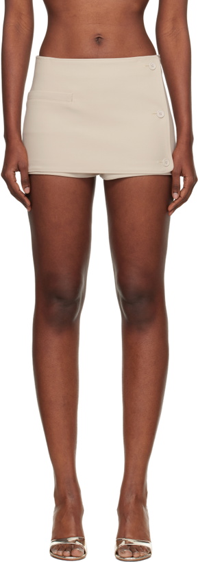 Photo: Courrèges Beige Oblique Mini Skort