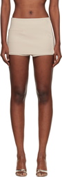 Courrèges Beige Oblique Mini Skort