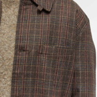 Universal Works Men's Tweed Overcoat in Brown