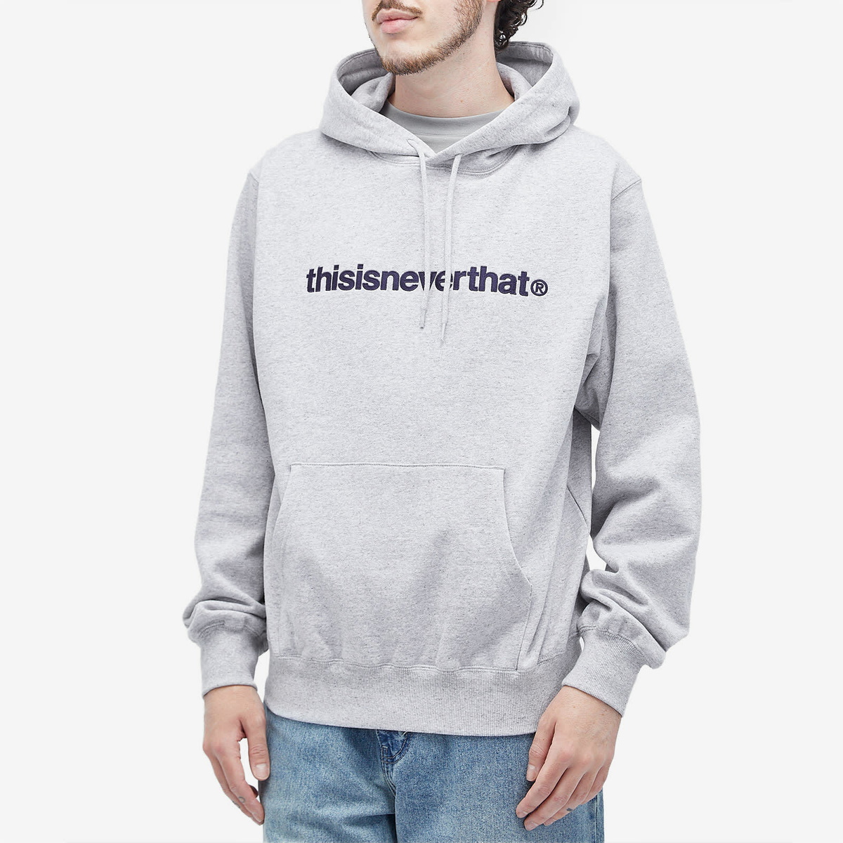 thisisneverthat Men's T-Logo Hoody in Grey Heather thisisneverthat