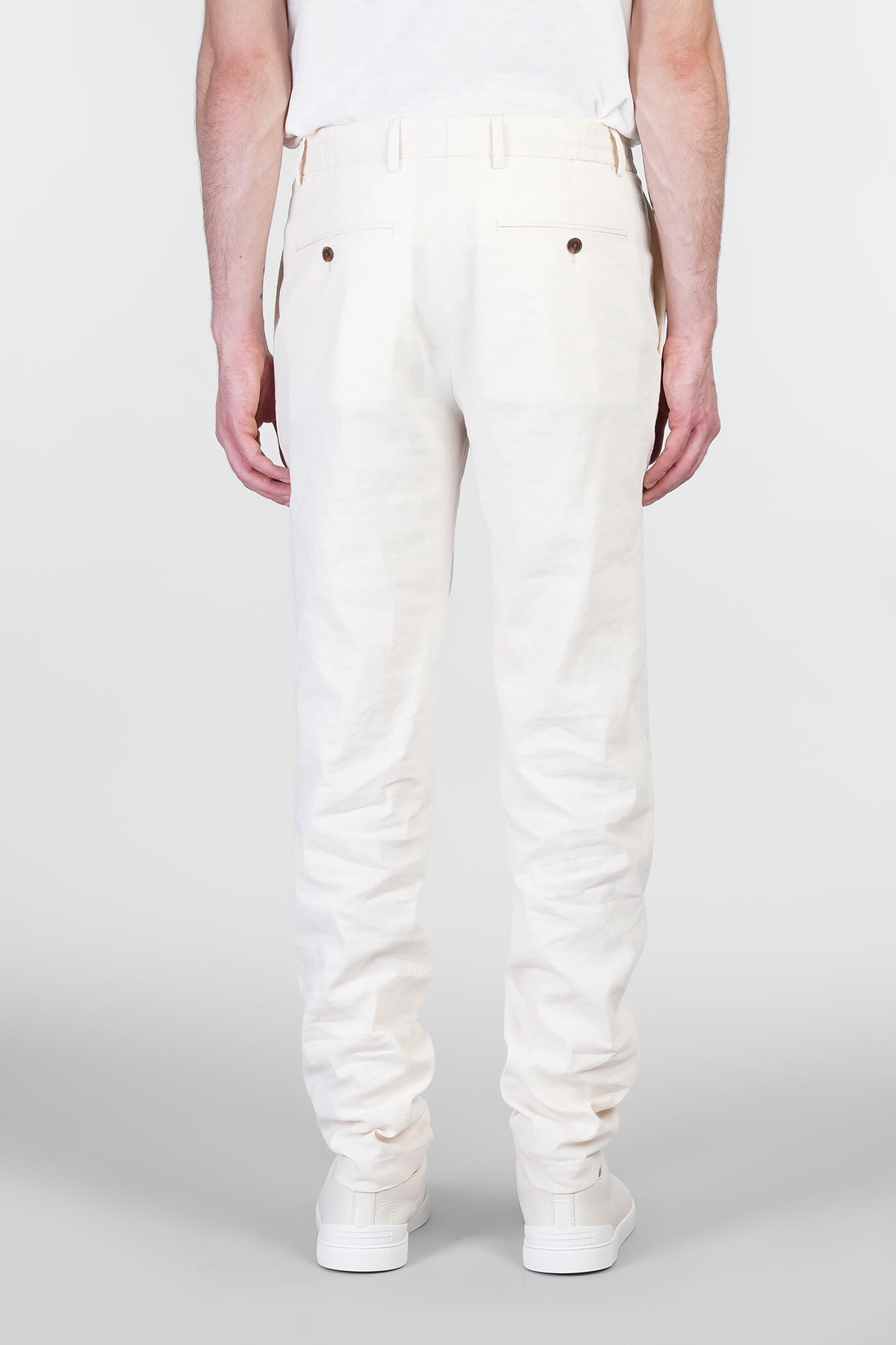 Theory Pants In Beige Linen