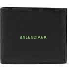 BALENCIAGA - Logo-Print Full-Grain Leather Billfold Wallet - Black