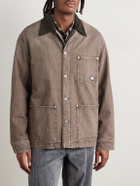 Bottega Veneta - Logo-Appliquéd Suede-Trimmed Denim Jacket - Brown