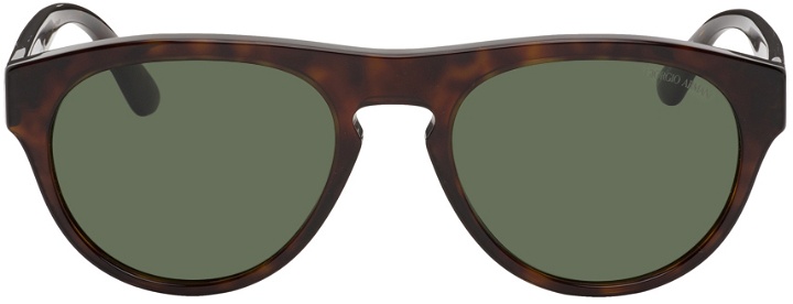 Photo: Giorgio Armani Round Tortoiseshell Sunglasses