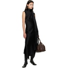 Acne Studios Black Satin Midi Dress