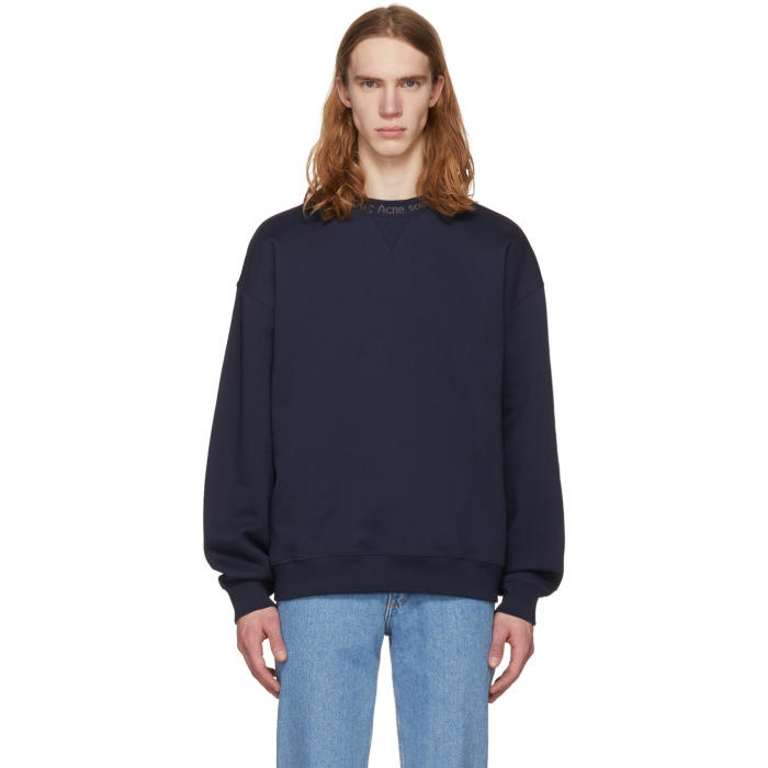 Photo: Acne Studios SSENSE Exclusive Navy Flogho Sweatshirt 