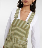 Ganni Striped denim overalls