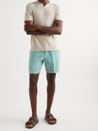 Altea - Martin Straight-Leg Garment-Dyed Linen Drawstring Shorts - Blue