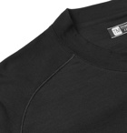 Z Zegna - Mesh-Panelled TECHMERINO Wool T-Shirt - Men - Black