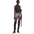 Rick Owens DRKSHDW Blue Tower Fog Boxers Denim Shorts