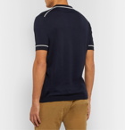 John Smedley - Saxon Slim-Fit Contrast-Tipped Sea Island Cotton Polo Shirt - Blue
