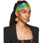 Versace Green and Blue Tropic Print Headband