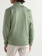RLX Ralph Lauren - Logo-Print Recycled Tech-Jersey Half-Zip Golf Top - Green