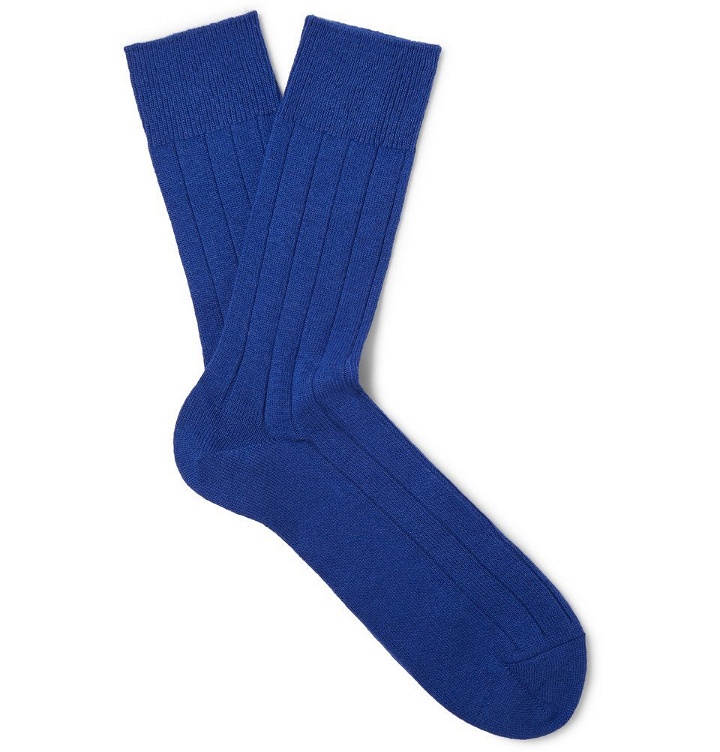 Photo: Falke - Lhasa Ribbed-Knit Socks - Blue