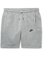 NIKE - Sportswear Logo-Appliquéd Cotton-Blend Jersey Drawstring Shorts - Gray