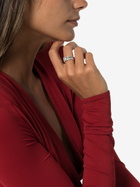 SHAY 18K White Gold Illusion Centre Dot Dash Diamond Ring