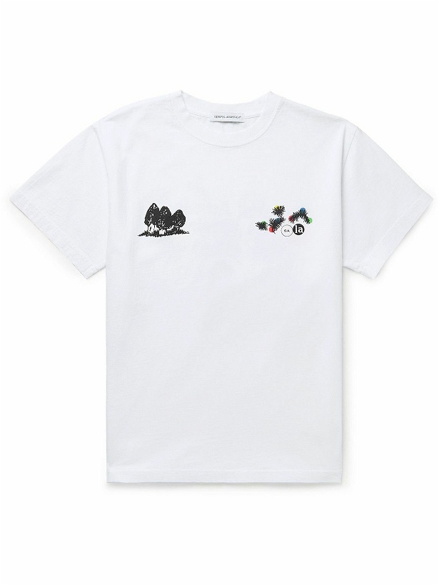 Photo: GENERAL ADMISSION - Printed Cotton-Jersey T-Shirt - White