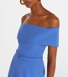 Carolina Herrera Belted wool-blend midi dress