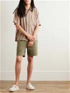 GENERAL ADMISSION - Striped Cotton and Linen-Blend Shirt - Brown