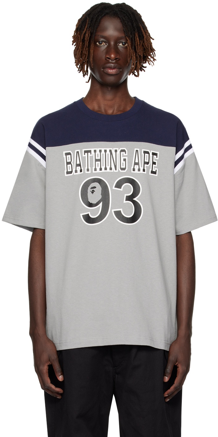 BAPE Gray Football T-Shirt A Bathing Ape