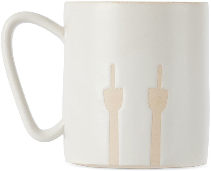 Photo: Rory Pots White Middle Finger Mug