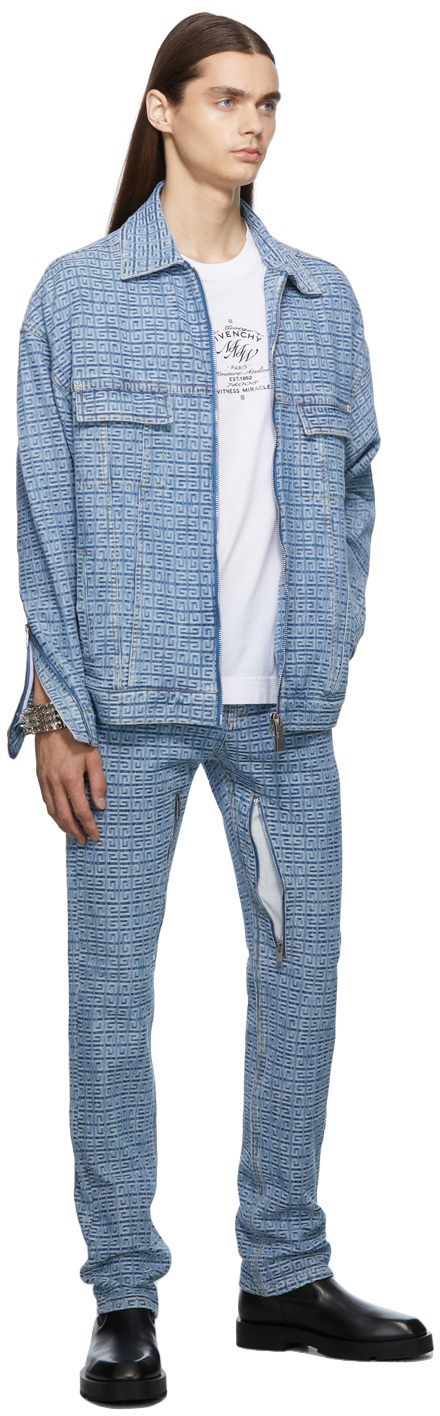Givenchy 4g Jacquard Denim Jacket in Blue for Men