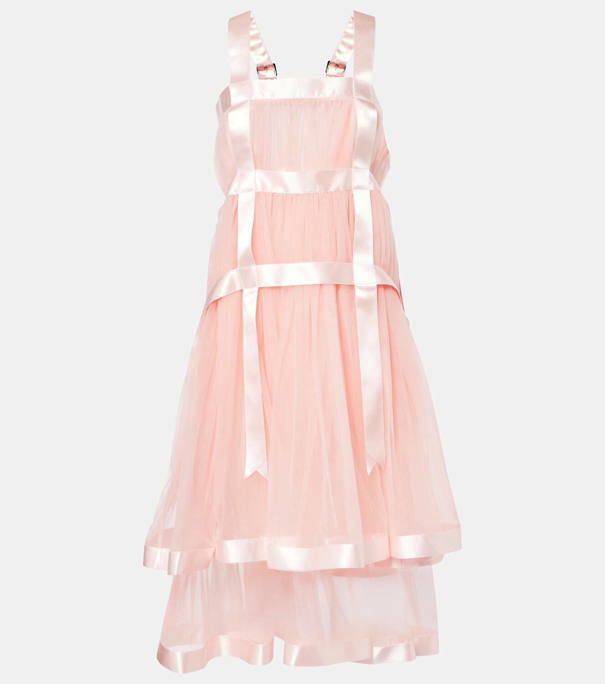 Noir Kei Ninomiya Semi-sheer midi dress
