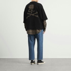 MASTERMIND WORLD Men's Layered Sweatshirt in Black X Gray Plaid