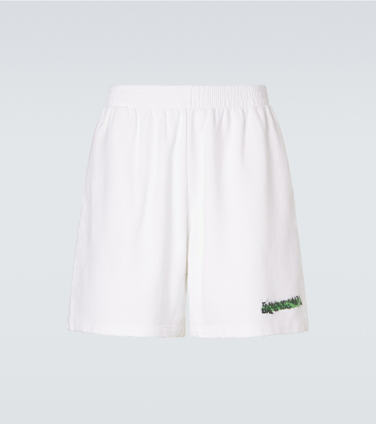 Balenciaga Logo cotton fleece shorts