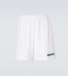 Balenciaga Logo cotton fleece shorts