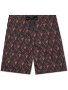 Orlebar Brown - Devlin Straight-Leg Printed Cotton-Poplin Drawstring Shorts - Black
