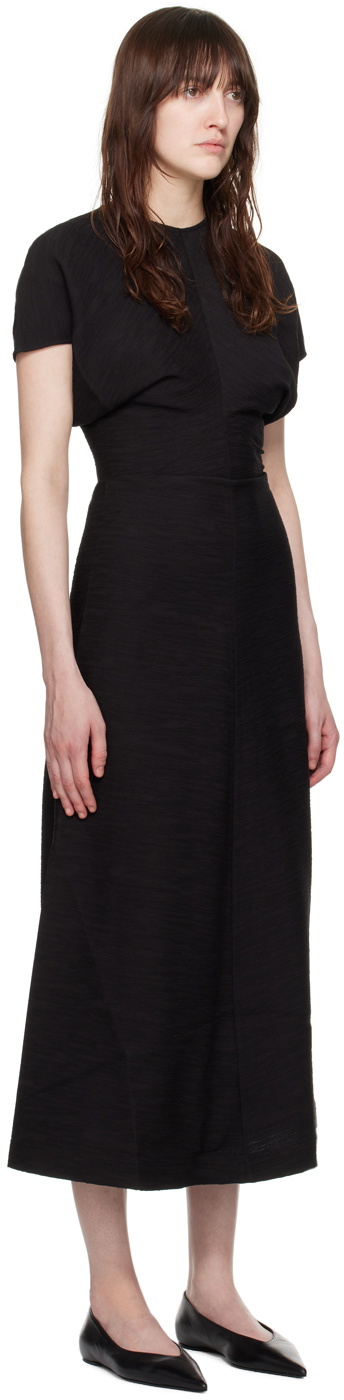 TOTEME Black Slouch Waist Maxi Dress