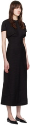 TOTEME Black Slouch Waist Maxi Dress