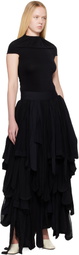ALAINPAUL Black Tights Maxi Skirt