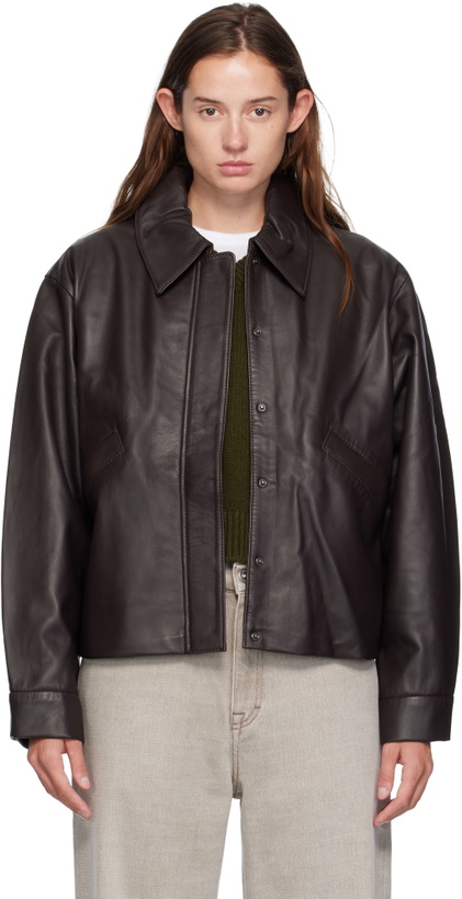 Photo: KASSL Editions Brown Short Lamb Leather Jacket