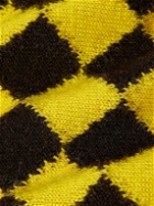 Bottega Veneta - Logo-Appliquéd Argyle Intarsia Wool Sweater - Yellow